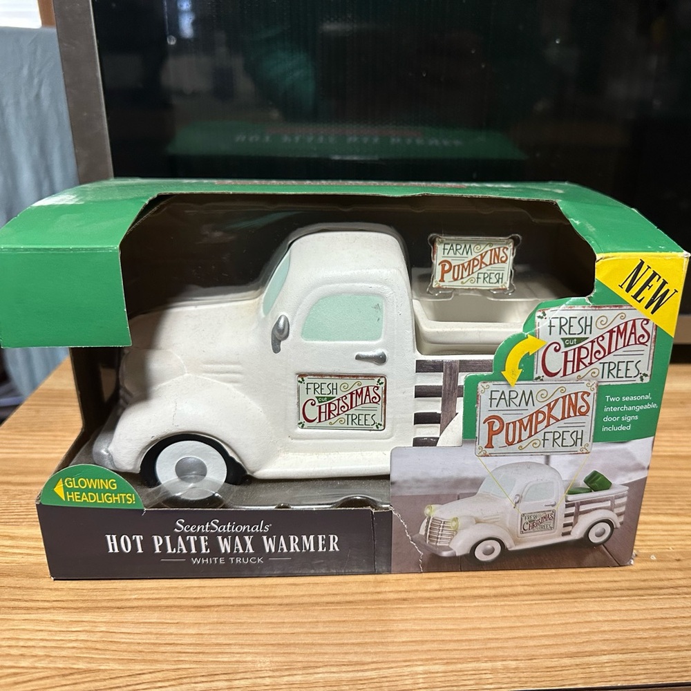 White Vintage Truck Wax Warmer